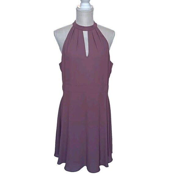 Express Women's Size 14 Purple-Brown Party Dress w/Back Cutout.  Runs small. - Picture 1 of 9